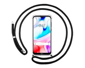 XIAOMI Redmi 8 Funda TPU transparente con cordon negro Redmi 8A