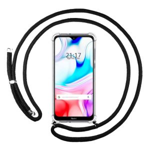 XIAOMI Redmi 8 Funda TPU transparente con cordon negro Redmi 8A