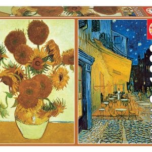 2×1000 Los girasoles + Terraza de café por la noche, Vincent Van Gogh