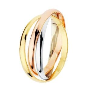 18K ALIANZA TRES AROS ORO