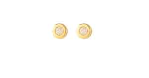 Pendientes de Oro Donuts Plano Brillo Pequeños