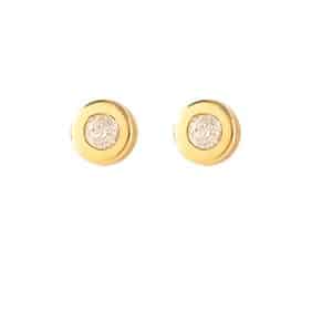 Pendientes de Oro Donuts Plano Brillo Pequeños