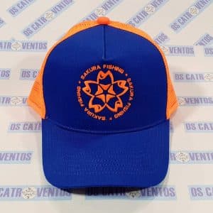 GORRA SAKURA AZUL/NARANJA