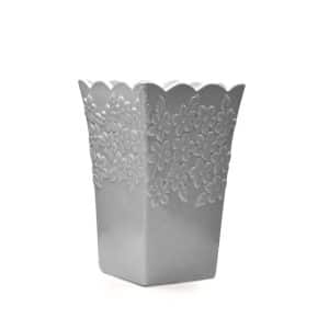 Jarrón esmaltado cuadrado fleur