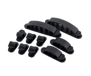 LOGILINK KAB0039 Organizador de cables Pack 10 6xPeq 2xMed 2xLarg negr