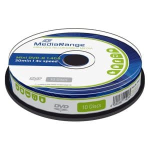MEDIARANGE MR434 Tarrina 10 miniDVD-R 1,4GB 4x