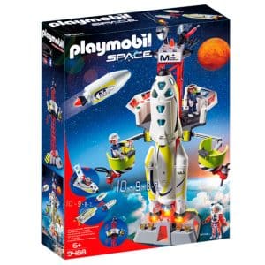 Cohete con plataforma de lanzamiento playmobil