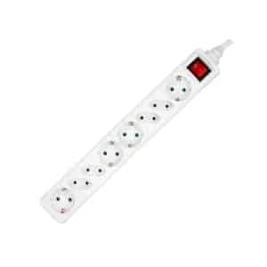 PHASAK RN1044 Regleta 4 tomas euro + 4 schuko 1 interruptor 1.5m Blanc