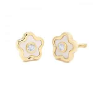 Pendientes de Oro Flor