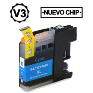 BROTHER Cartucho tinta compatible LC125XL Cyan
