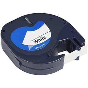 DYMO LetraTag Compatible Cinta rotuladora autoadhesiva 12mmx4m 91201