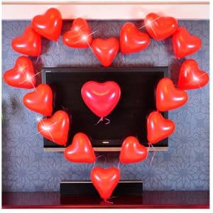 Set de globos de corazón 18pcs