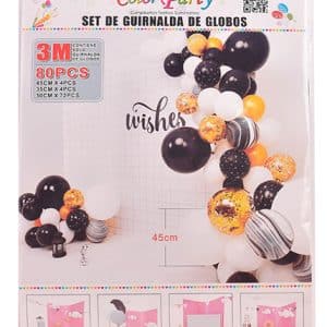 Set de globos 80 piezas 3m.