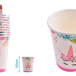 Vasos cartón Unicornio