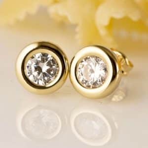 PENDIENTES DE ORO DONUTS REDONDOS