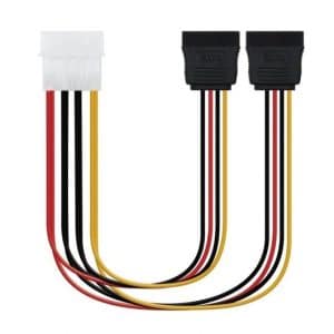 NANOCABLE Cable de alimentacion 1 Molex X 2 SATA 20cm 10.19.0101-OEM