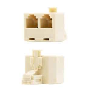 NANOCABLE Bifurcador telefono RJ11 6P4C 2×1 beige 10.33.0502-OEM