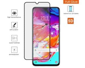 SAMSUNG A705 Cristal templado 4D negro Galaxy A70