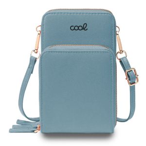 COOL Bag Premium Funda universal 6.5" con bolsillos y correas Azul cel