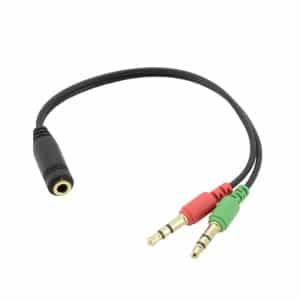 IGGUAL IGG317198 Adaptador Jack 3.5mm 1 hembra (4P) a 2 machos(3P)