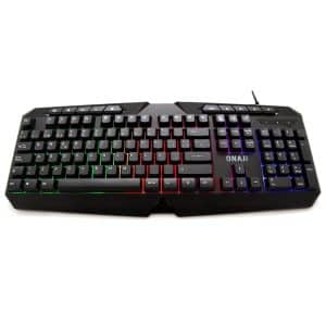 ONAJI Yubi Teclado Gaming membrana LED Arcoiris 1.40m Negro IGG317563