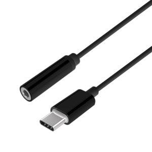 AISENS A109-0385 Conversor USB-C a audio tipoC/M-jack 3.5/H negro 15cm