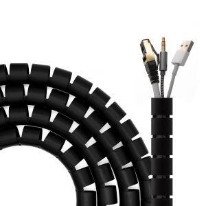 AISENS A151-0604 Organizador de cable en espiral D.25mm Negro 2mts
