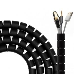 AISENS A151-0605 Organizador de cable en espiral D.25mm Negro 3m