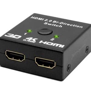 PHOENIX PHHDMISPLITTER2 Switch HDMI 4K con 2 in 1 out / 2 out 1 in c/ boton Negro
