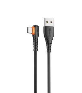 QCHARX London Cable USB tipo C acodado 3A 1mts negro QCHLON2