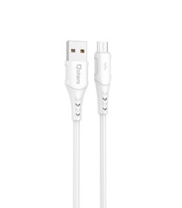 QCHARX Lisbon Cable USB a microUSB 3A 1mts PVC blanco QCHLIS1