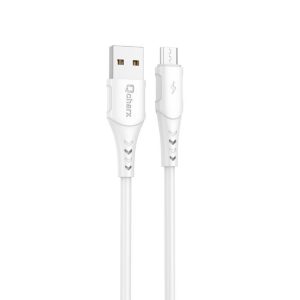 QCHARX Lisbon Cable USB a microUSB 3A 1mts PVC blanco QCHLIS1