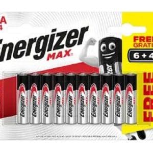 PILA ALCALINA AAA BLISTER DE 6+4 ENERGIZER MAX