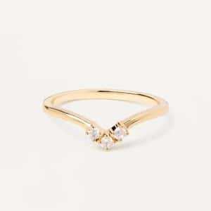 ANILLO DE PLATA BAÑADO EN ORO