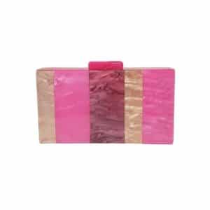 Bolso Fiesta Rayas Anchan Mármol Rosa