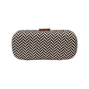 Bolso de Fiesta Rafia Zig Zag BN