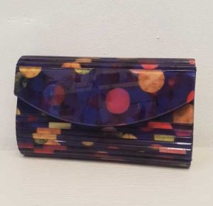 Bolso de Fiesta Baguette Nacar Azulón