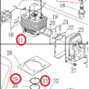 CILINDRO COMPLETO D63BA (11+29-33)