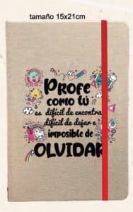 Libreta de tela Profes como tú