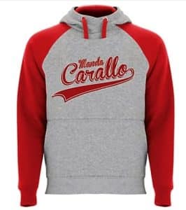SUDADERA ROJA MANDA CARALLO