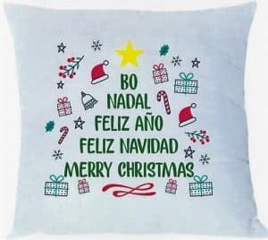 COJÍN FELÍZ NAVIDAD BO NADAL