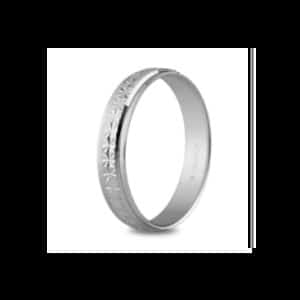 Alianza de boda 4mm facetada