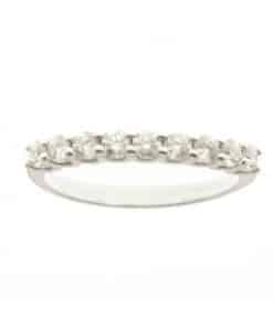 ANILLO CINQUILLO DE ORO BLANCO