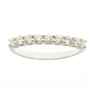 ANILLO CINQUILLO DE ORO BLANCO