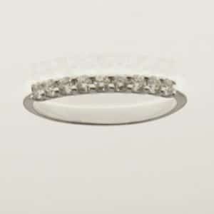 ANILLO CINQUILLO DE ORO BLANCO