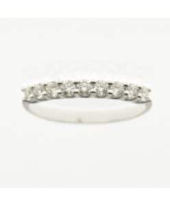 ANILLO CINQUILLO DE ORO BLANCO