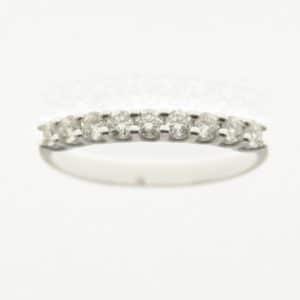 ANILLO CINQUILLO DE ORO BLANCO