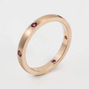 Anillo Colors oro rojo con 6 t