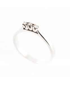 Anillo de Compromiso Oro Blanco y Diamantes