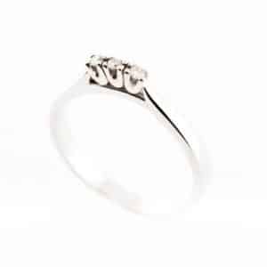 Anillo de Compromiso Oro Blanco y Diamantes